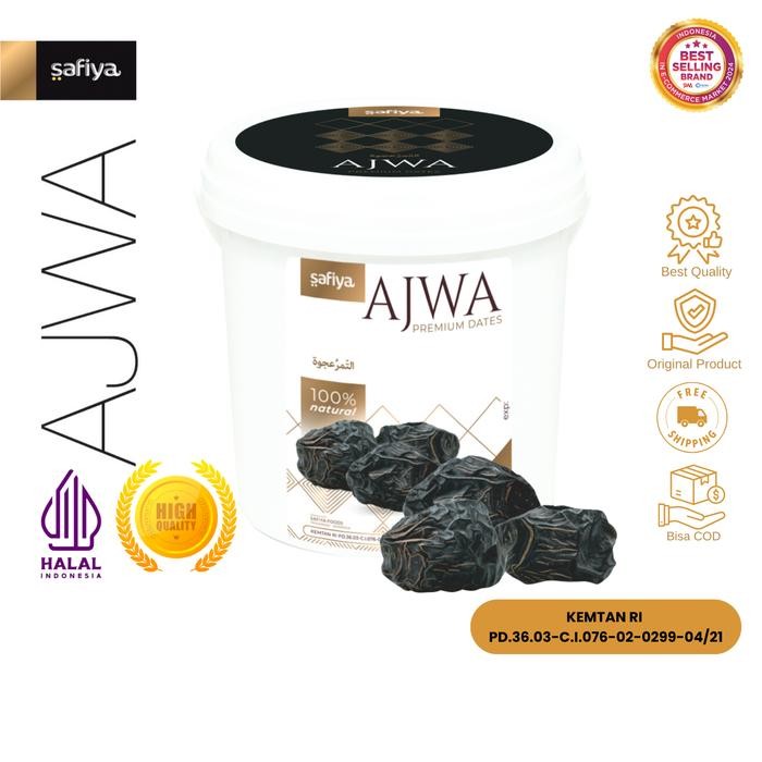 

Safiya Kurma Ajwa Ember 850 Gram Kurma Nabi Premium Original