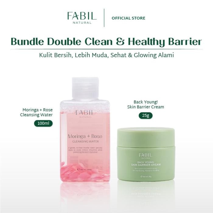 

[2pcs] Fabil Double Clean Healthy Barrrier Rose Micellar Water + Back Young Skin Barrier Cream-