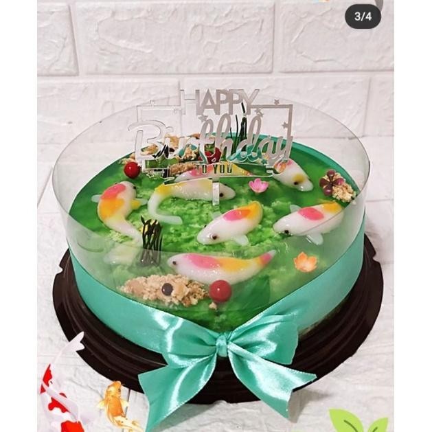 New Hampers puding lumut ikan koi/hamper puding coconut pandan/kado ulang tahun/souvenir kado natal 