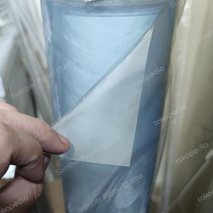 Plastik Taplak Meja, Alas Meja PVC Transparan 0,5mm x 120cm x 50cm