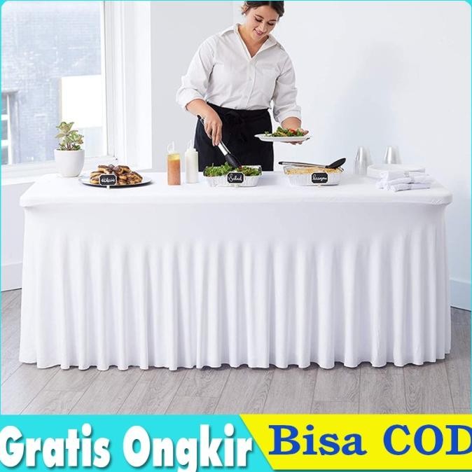 Cover Sarung Taplak Meja Prasmanan Kotak 4 Feet / 6 Feet / 8 Feet