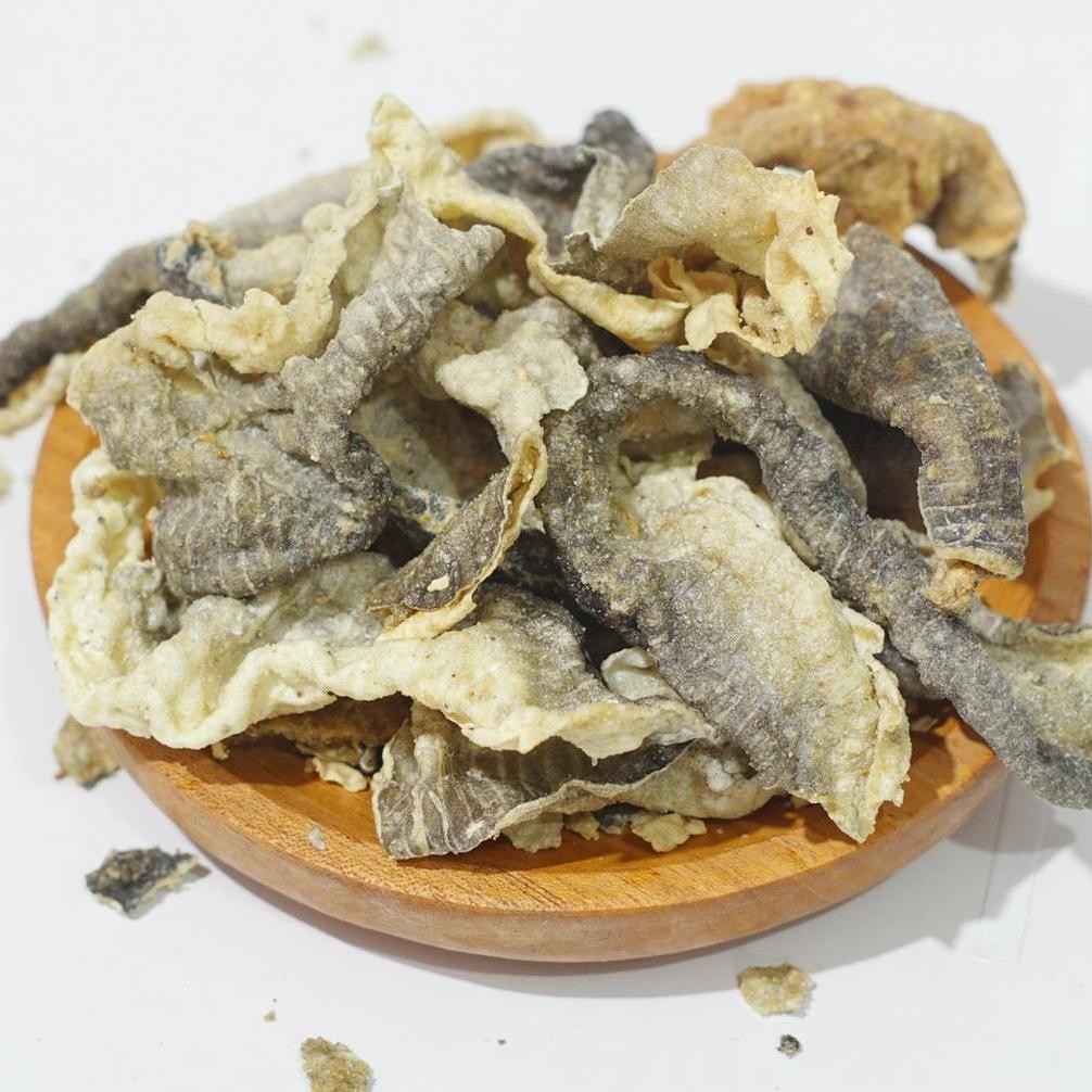 

Kerupuk Kulit Ikan Salmon Pedas Original