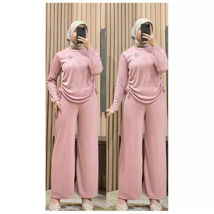 Setelan Peggi Knit Serut |Setelan Serut Wanita |One Set Knit Premium |Setelan Knit Murah Bengbee Ter