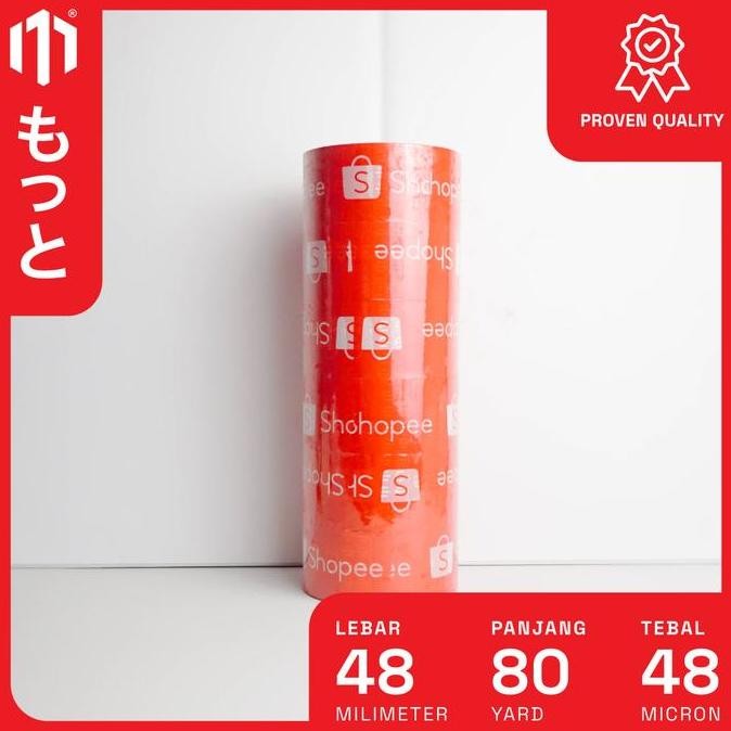 

Lakban Online Shop Oren 48mm x 80 Yard - Slop 6 Pcs - Motto Tape