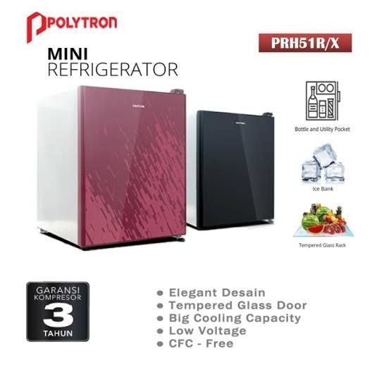 Kulkas mini portable POLYTRON PRH51 50ltr