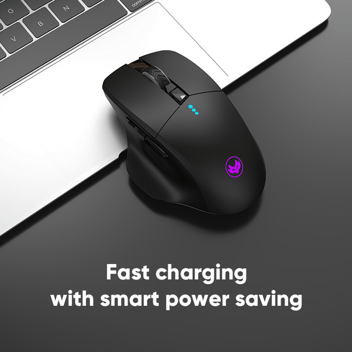 MOFii Gaming Mouse Wireless Rechargeable Baterai 1600DPI LED RGB Light