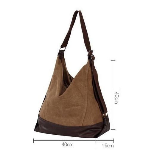 Tas Selempang Wanita Retro Kanvas Premium - Elizabeth Large Bag