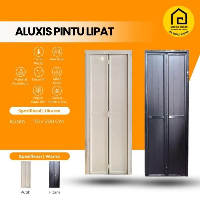 Pintu Lipat Kamar Mandi aluminium Aluxis Type AX-TF 008 A TRM