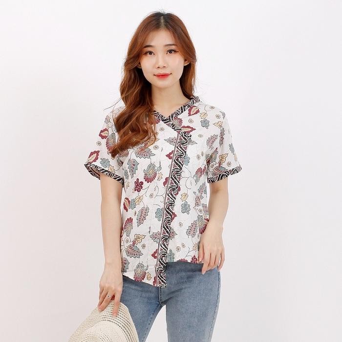 Baju Atasan Blouse Batik Kimono Wanita 634