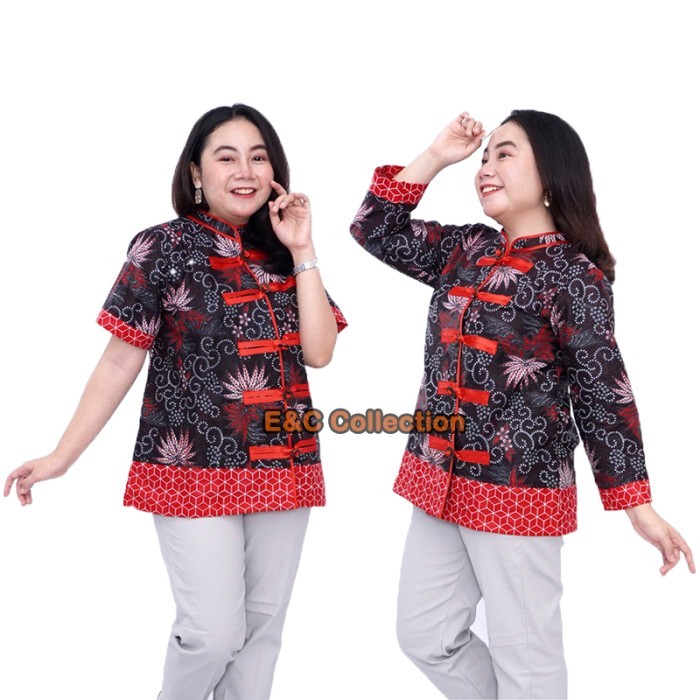 Blouse Batik Ayama Shanghai - Atasan Batik Wanita Blouse Big Size