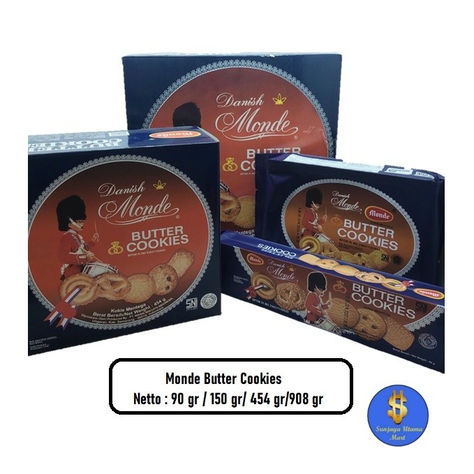 

Monde Butter Cookies 90g/150g/454g/908g-Biskuit Monde Butter Cookies