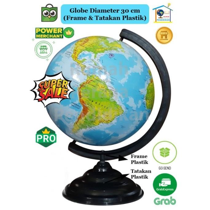 

|| PROMO BUKU / GLOBE (BOLA DUNIA) DIAMETER 30 CM (FRAME-TATAKAN WARNA HITAM) (GOSEND) DISKON