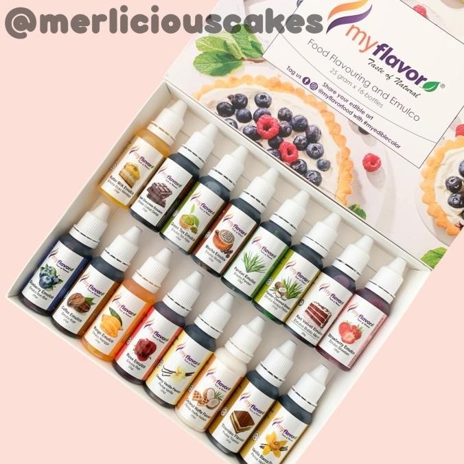 

!!!!!!] My Flavor 16 Pcs Food Flavour and Emulco Food Flavouring Set Food Flavour Perisa dan Pewarna Makanan