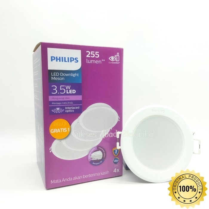 SALE Paket Downlight Panel Meson 3.5W PHILIPS