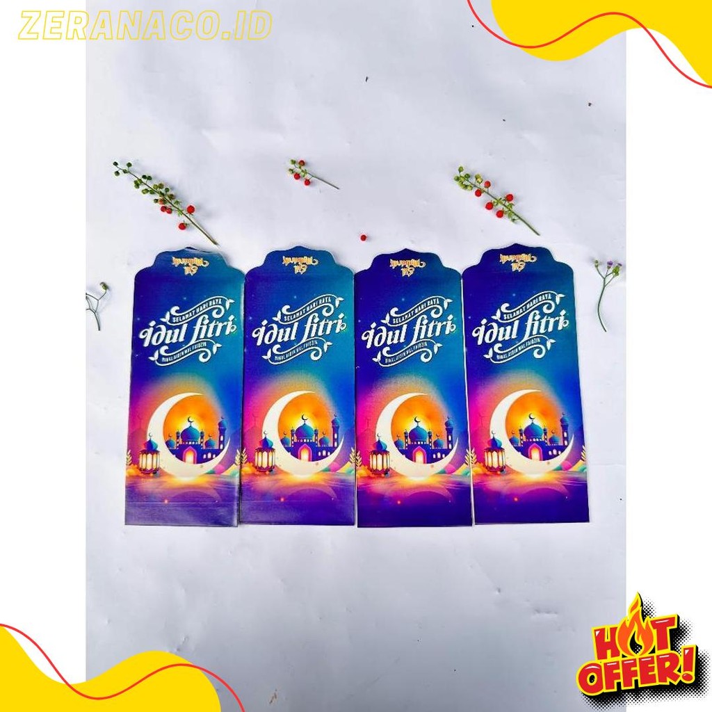 

(100 Lembar) Amplop Lebaran Panjang Isi 100 Lembar Tema Masjid / Angpao Thr Idul Fitri Hari Raya 1 Pak Isi 100 Lembar Diskon