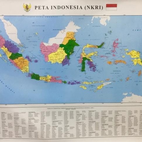 

|| PROMO BUKU / Peta Indonesia ukuran 102 x 72cm lembaran DISKON