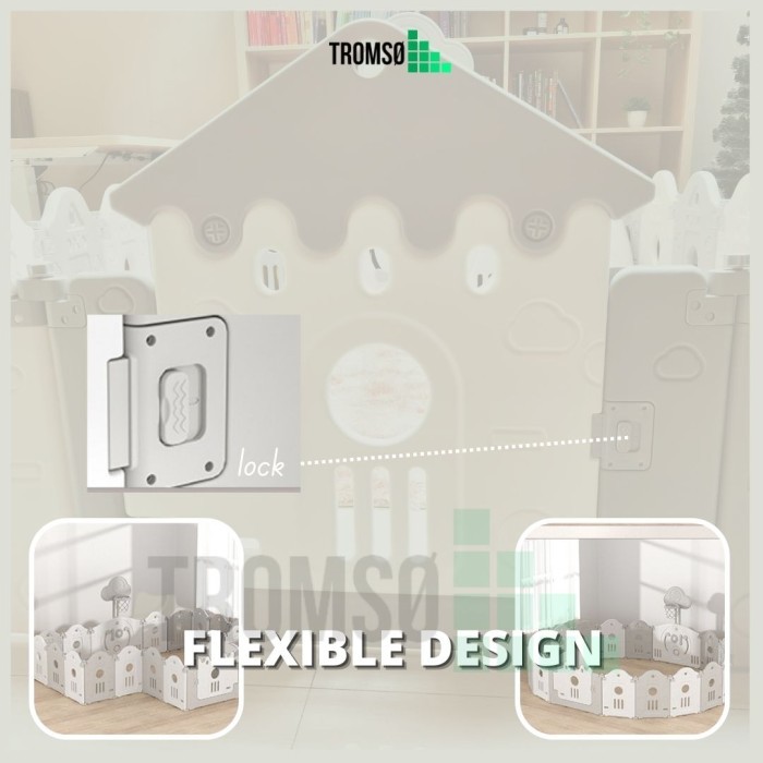 Tromso Pagar Lipat Bayi / Pagar Keamanan Anak / Baby Fence Castle