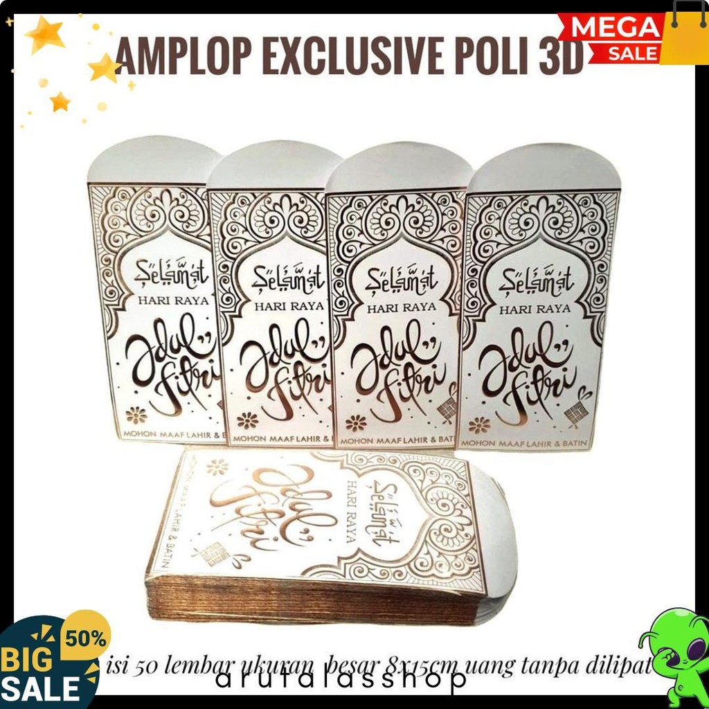 

Bellino - Grosir 1Pak Isi 50 Lembar Amplop Poli Lebaran Ukuran Sedang L Exclusive Mewah Premium Angpau Lebaran Thr Terlengkap Dan Termurah