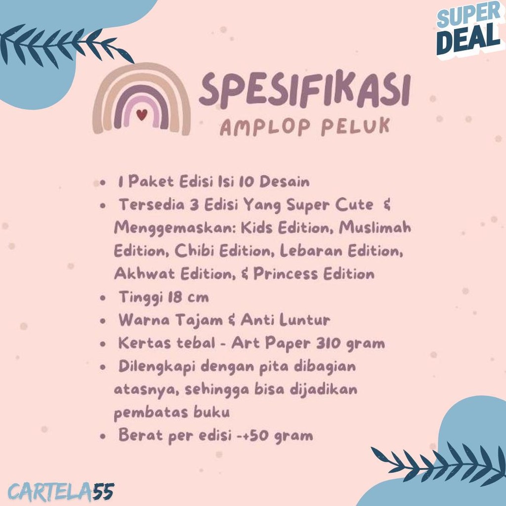 

Amplop Lebaran Peluk Premium Bisa Jadi Pembatas Buku - Isi 10 Diskon