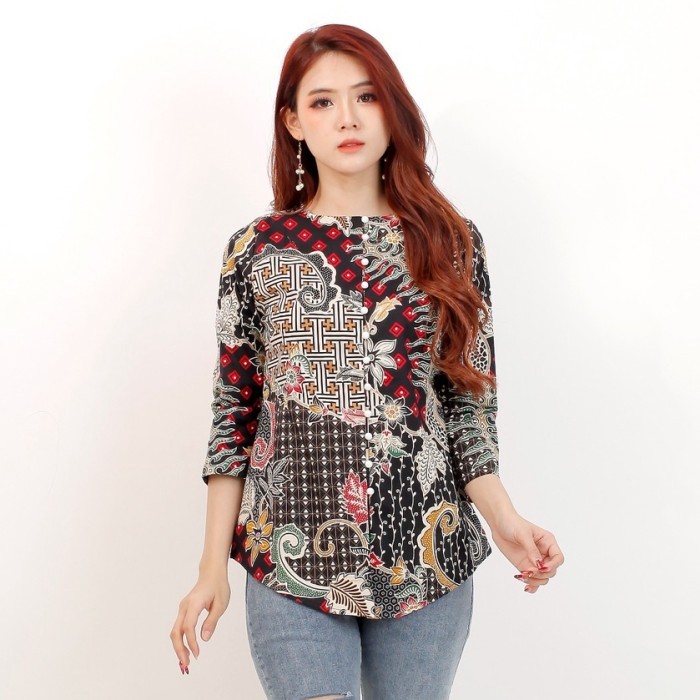 Bluose Batik Wanita Modern/Atasan Batik Wanita A184