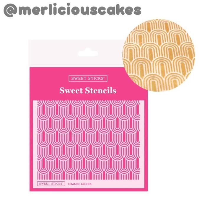 

'+'+'+'+] Grande Arches Sweet Stencil Stensil Cookies Cupcakes Cake Sweet Sticks