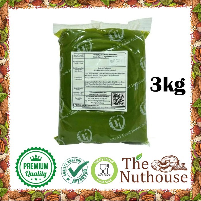 

3Kg Yu Ai Mung Bean & Pandan Paste Filling / Kacang Hijau Pandan Pasta