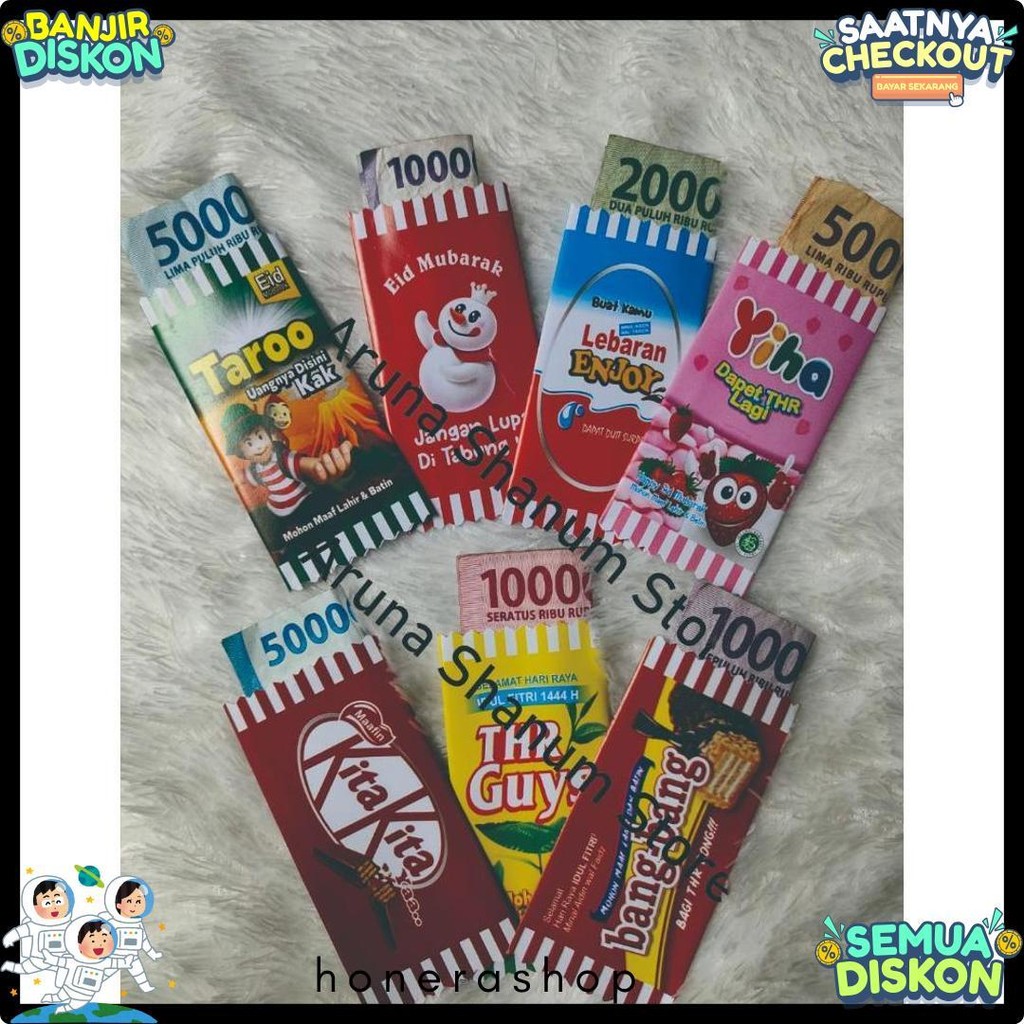 

Grosir 100 Pcs Amplop Lebaran Motif Permen Diskon Setengah Harga