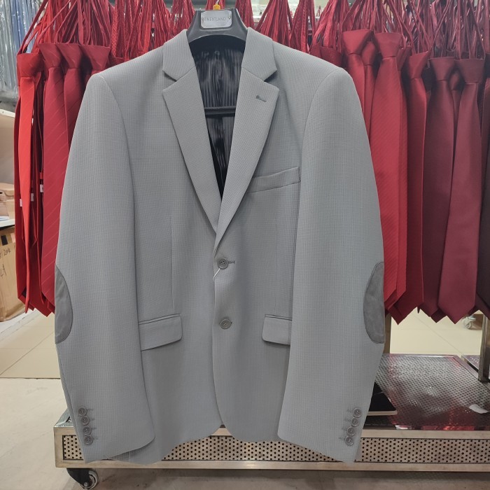 blazer pria casual abu abu big size blazer casual import