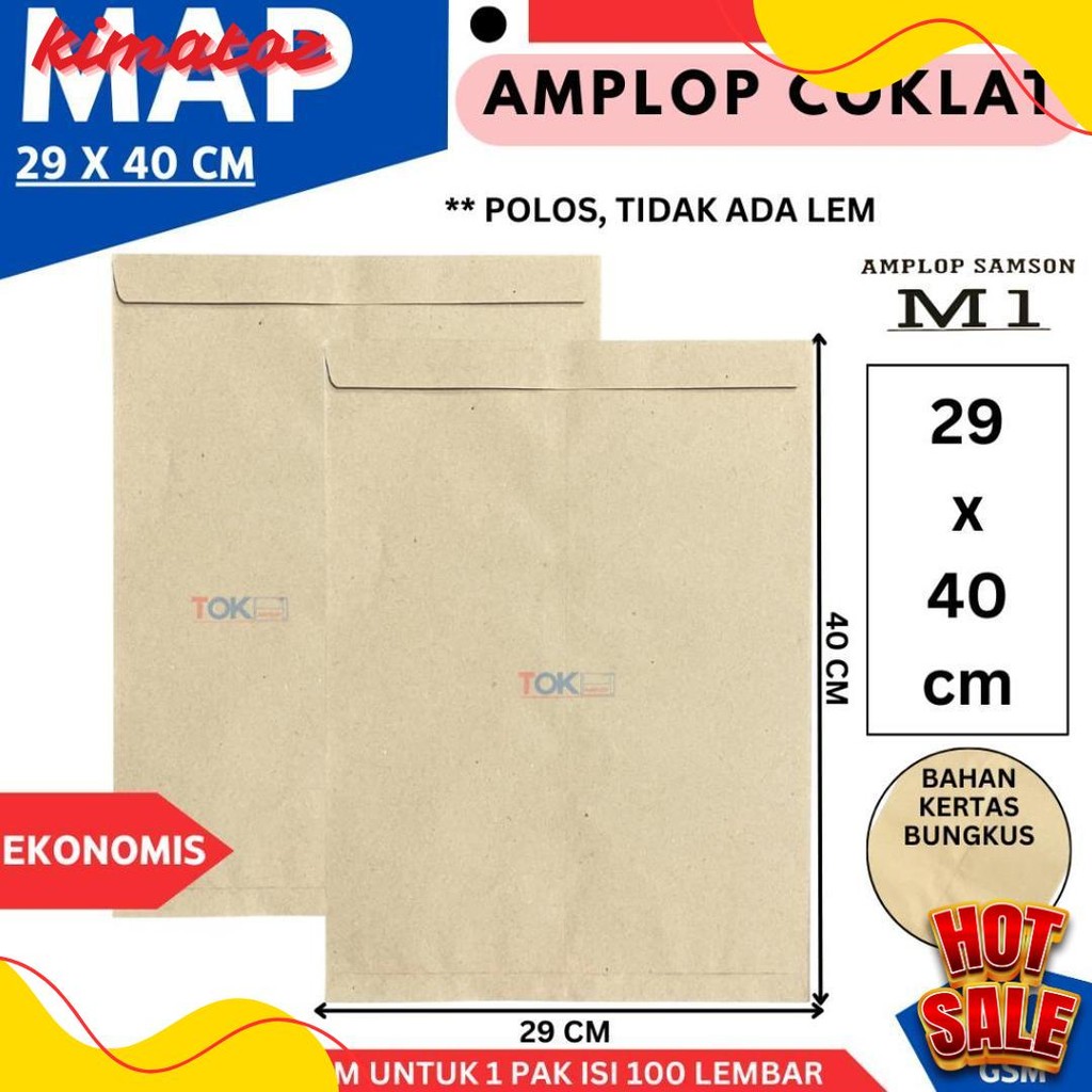 

Amplop Coklat Map ( 29X40Cm ) Diskon Setengah Harga