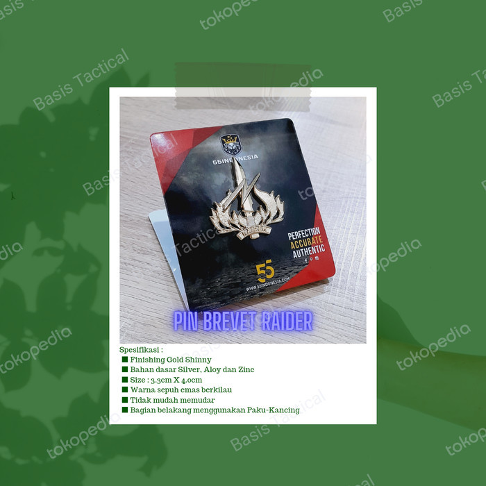 PIN BREVET RAIDER 55 INDONESIA