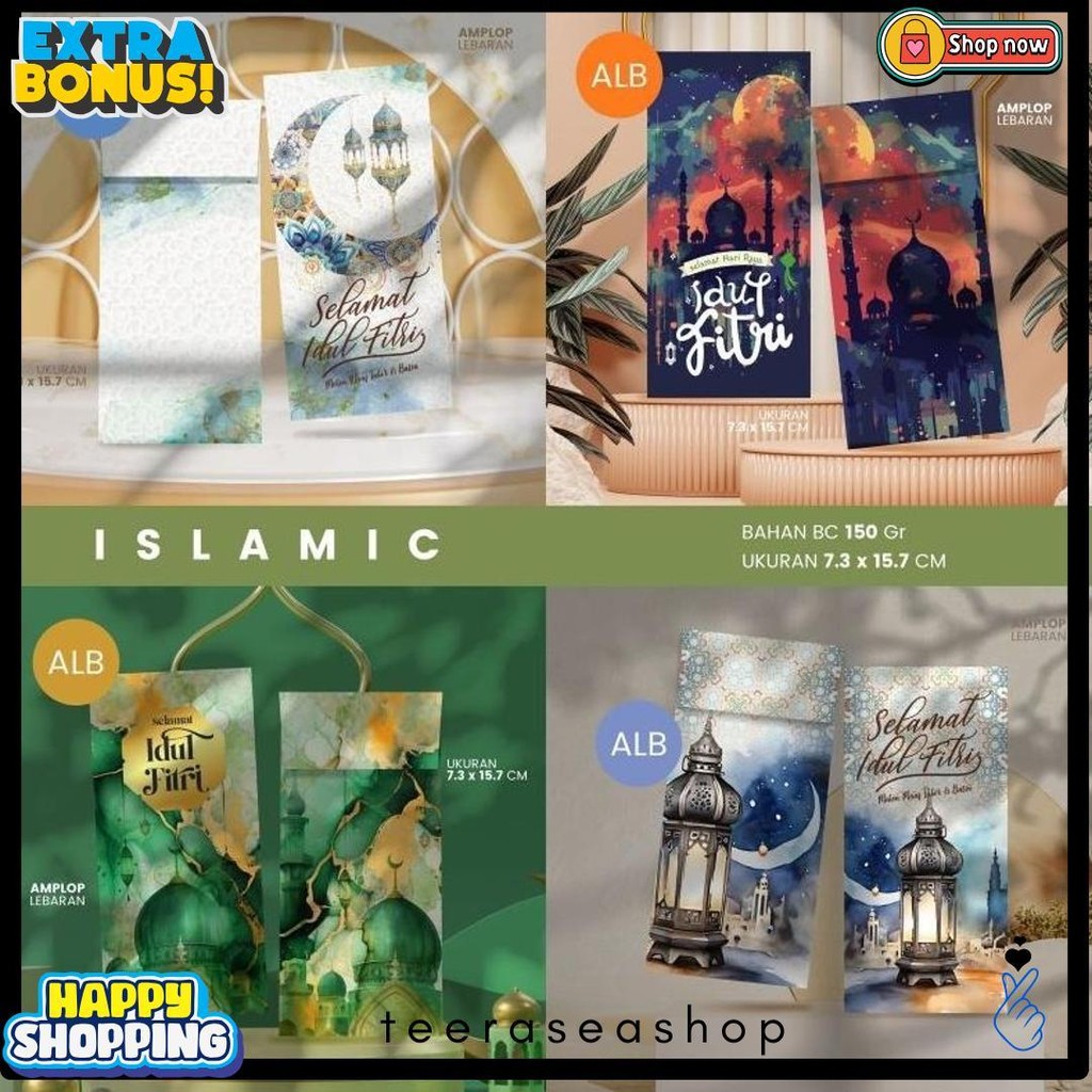 

Amplop Lebaran Premium | Amplop Lebaran Aster 150Gsm | Isi 100Pcs 4Motif (Sesuai Tema) | Amplop Lebaran Kekinian Terlaris! Produk Ini Banyak Dicari