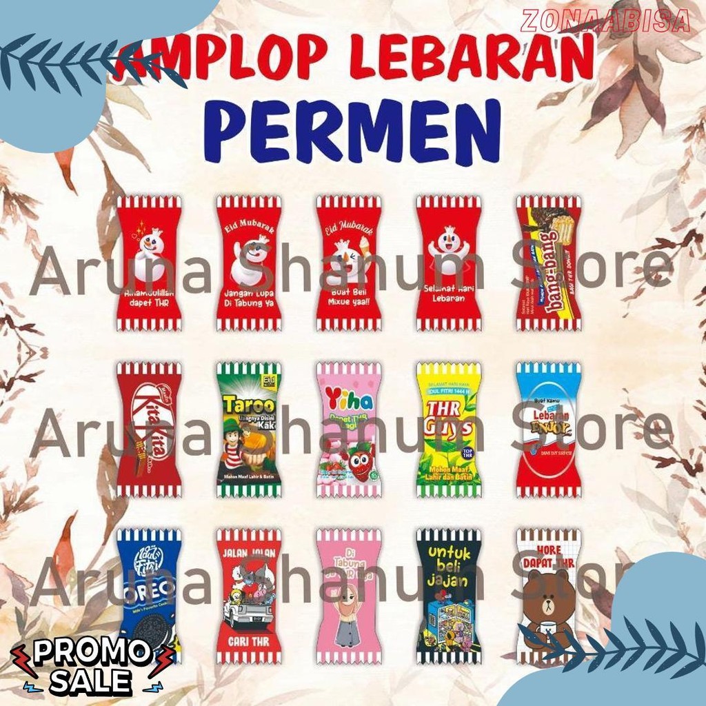 

Grosir 100 Pcs Amplop Lebaran Motif Permen Diskon Setengah Harga