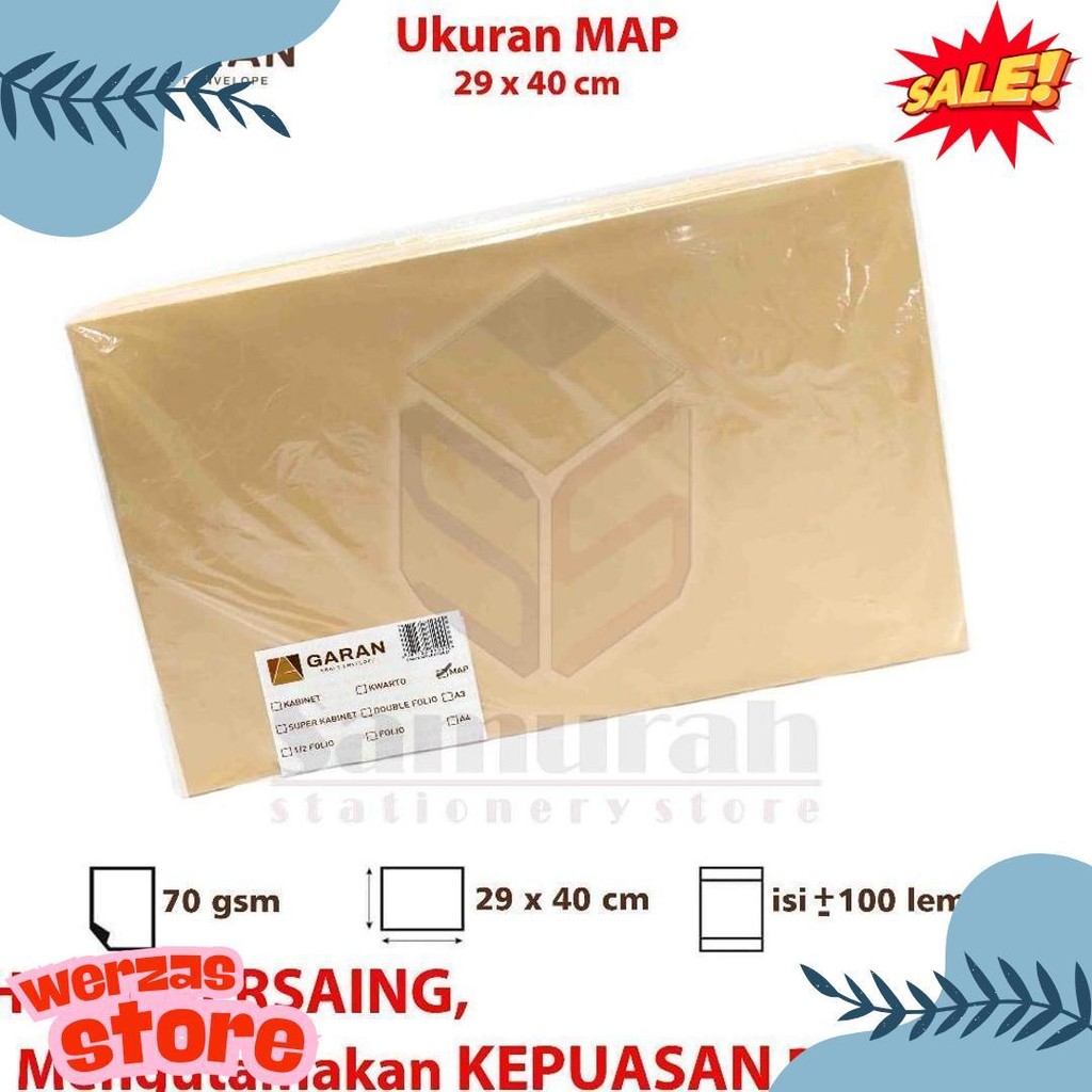 

Amplop Kertas Coklat Garan Ukuran Map 29 X 40 Cm / Amplop Dokumen Besar 1 Pak Isi 100 Lembar Tebal 70 Gsm / Gram 29X40 Terlengkap Dan Termurah