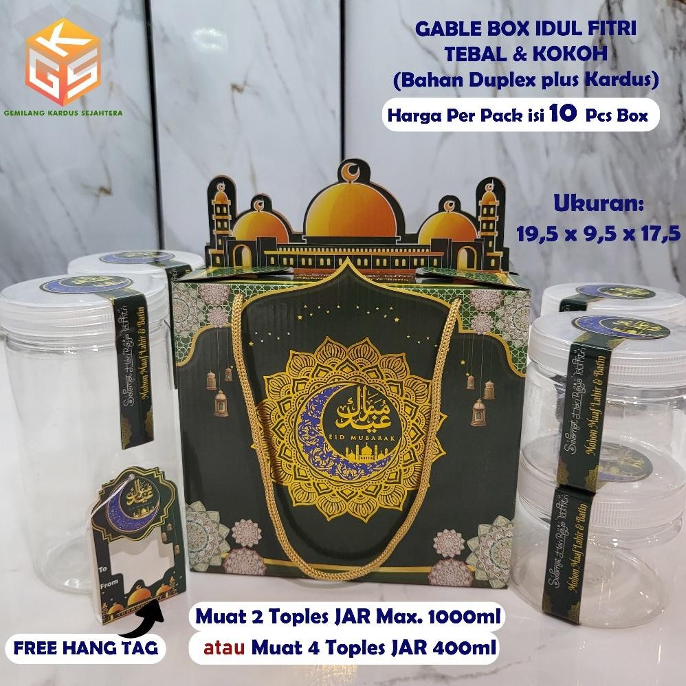 

10pcs Box Hampers IDUL FITRI | ukuran 2 Jar | Ukuran 4 Jar 400ml | Box IFUL FITRI | Gable Box IDUL FITRI