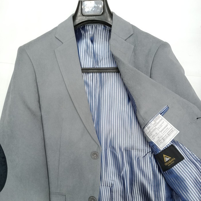 blazer pria casual slimfit jas blazer abu abu import berkualitas