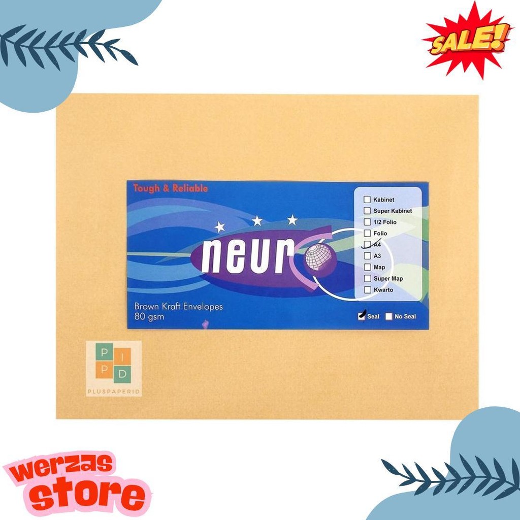 

Neuro - Amplop Coklat Ukuran A4 ( 30 X 22 Cm ) No Seal - 1 Pack Terlaris! Produk Ini Banyak Dicari