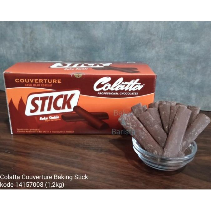 Produk Terbaik] Colatta Stick Chocolate Couverture Bake Stable Repack 120 gr / 1,2 KG