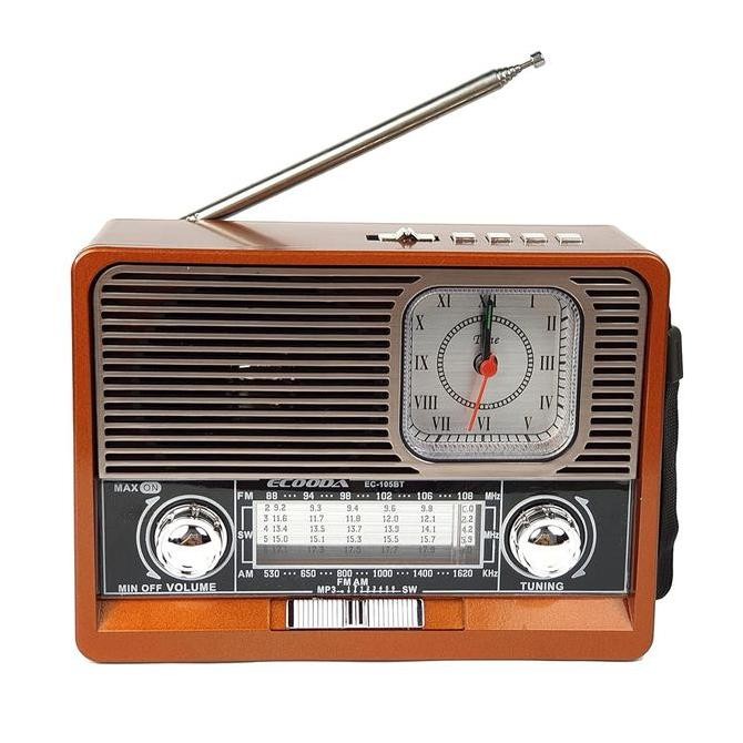 RADIO SPEAKER JAM SENTER AUX FLECO F-105 WOOFER CAS/RADIO SPEAKER CAS PORTABLE FM/AM/SW/TF USB - RAD