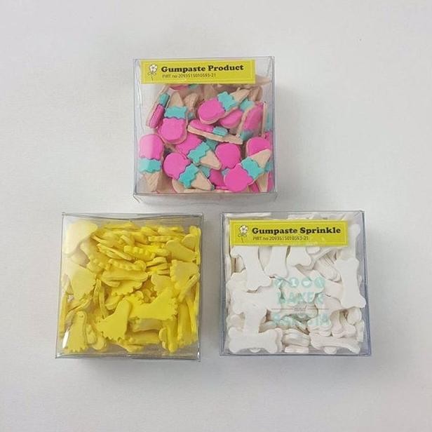 

Produk Unggulan] Gumpaste Icecream / Baby Footprint / Bones (per box)