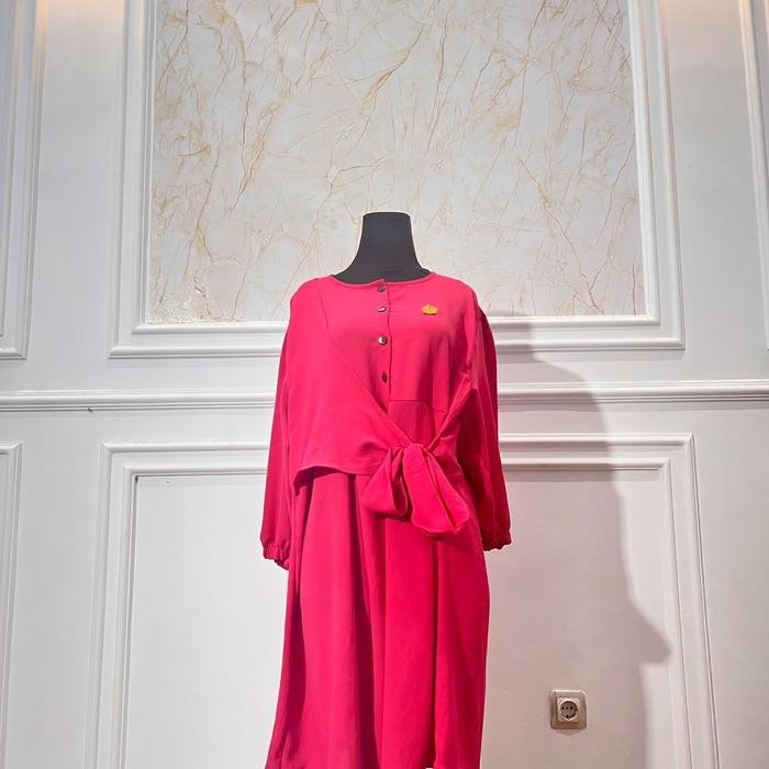 Sheza-TUNIK KHANSA Crinkle Airflow Premium Jumbo baju lebaran perempuan Oversize Atasan Wanita