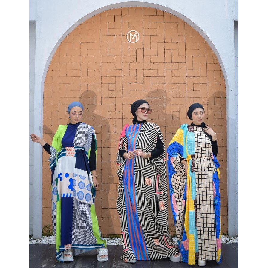 Printing Series OMERA by Numiaa Fashion I Fashion Muslim Dress Outer Tunik Top Batwing dan Kaftan