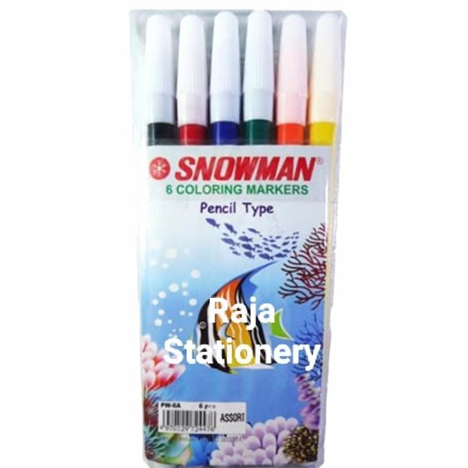 

Snowman Colouring Markers / Spidol Warna Snowman 6 Warna PW-6A