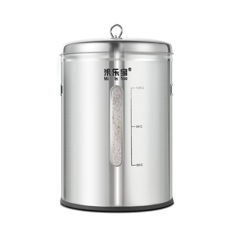 Ember Beras Stainless Steel M Toples Anti Serangga, Tempat Penyimpanan Beras Rumah Tangga Tahan Lemb
