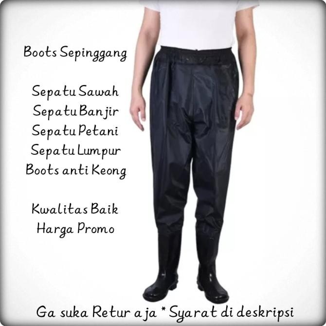 SEPATU SAWAH-SEPATU LUMPUR-SEPATU BANJIR-BOOT SAWAH-SEPATU PETANI Terlaris