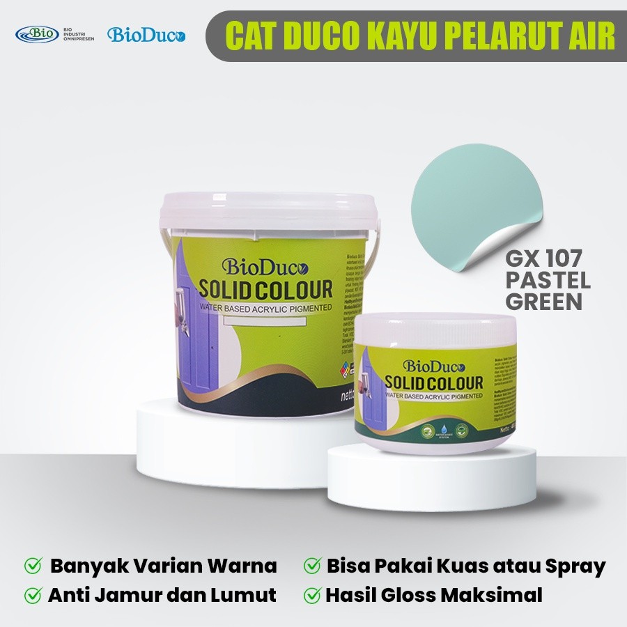 Cat Duco Kayu - BioPaint Duco Colour 400g Warna Pastel Green