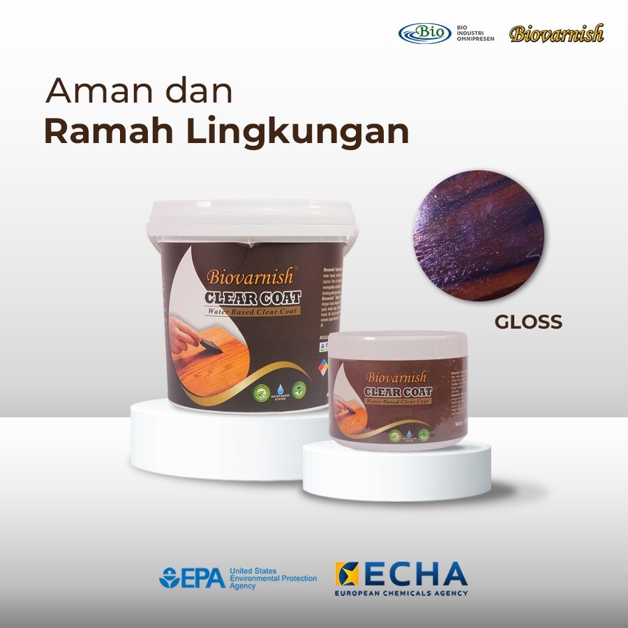 Pernis Kayu Waterbased - Biovarnish Clear Coat Gloss