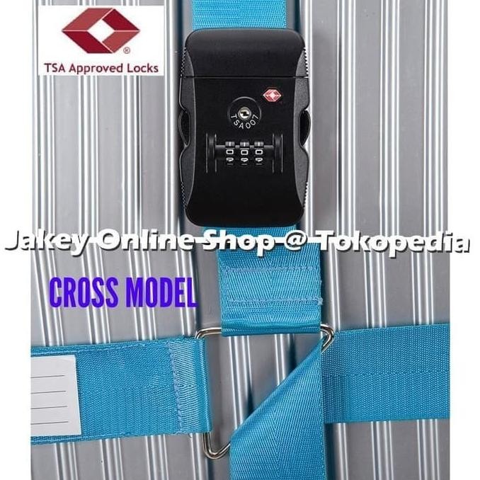 Belt Cross Lock Tsa / Pengikat Koper / Sabuk Tali Koper Tsa Cross Lock Original Dan Terpercaya