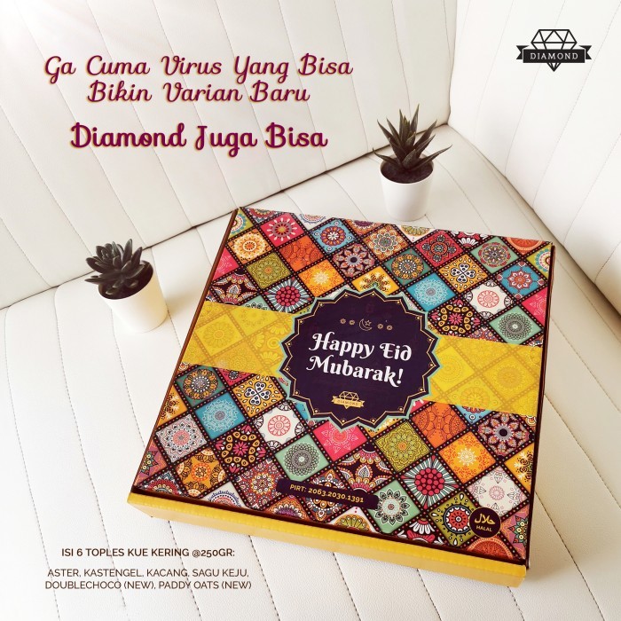 

KUE KERING LEBARAN DIAMOND ISI 6 TOPLES