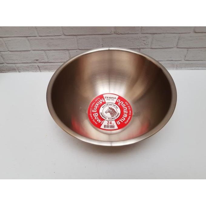 ZEBRA MIXING BOWL STAINLESS STEEL 24 CM - MANGKOK STAINLESS - 135024