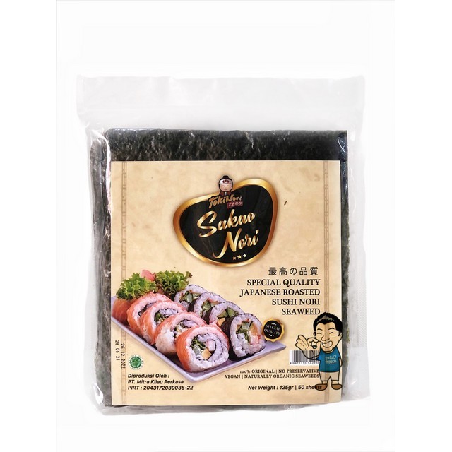 

TOKINORI SAKAO SUSHI NORI REGULER- ROASTED SEAWEED- RUMPUT LAUT 50 PC